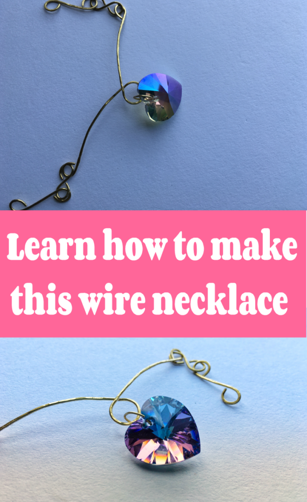 Make this wire necklace. Wire wrapping technique