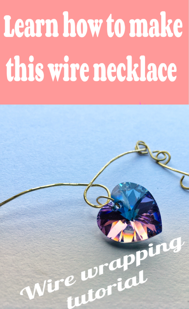 Make this wire necklace. Wire wrapping technique