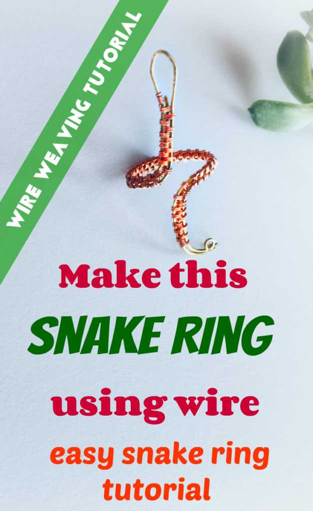 Make this snake ring using wire