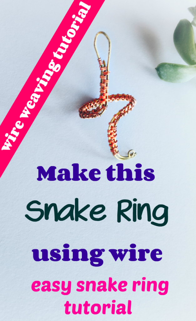 Make this snake ring using wire