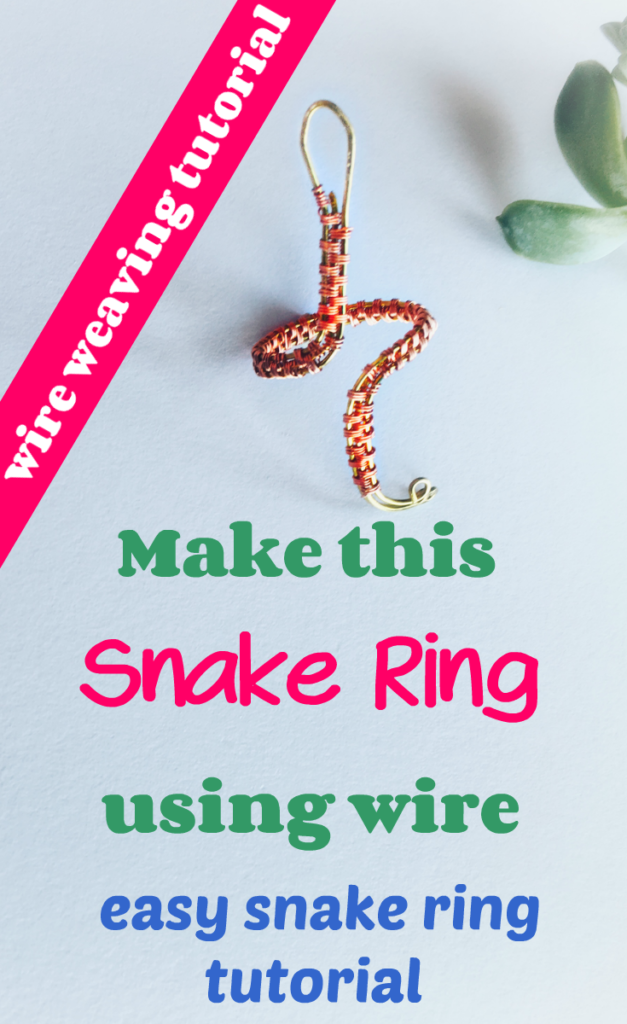 Make this snake ring using wire